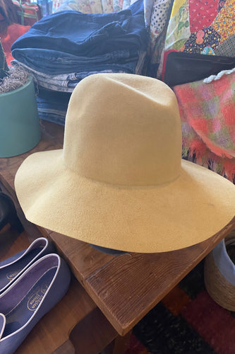 Janessa Leone Mustard Wool Felt Hat