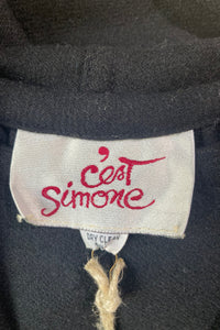 Vintage C’est Simone Black Wool Cape