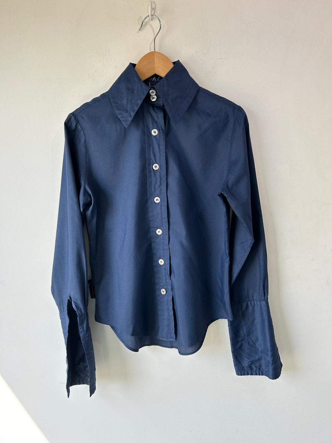 Vintage Saels Blue Tuxedo Shirt