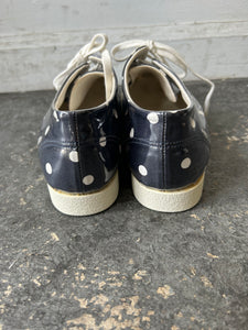 Comme des Garcons Girl Navy Polka Dot Plastic Layer Shoes