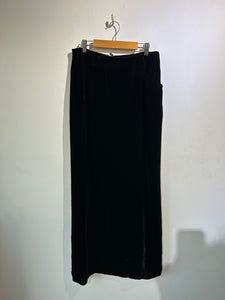 Vintage Emporio Armani Black Velvet Maxi Skirt