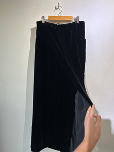 Vintage Emporio Armani Black Velvet Maxi Skirt