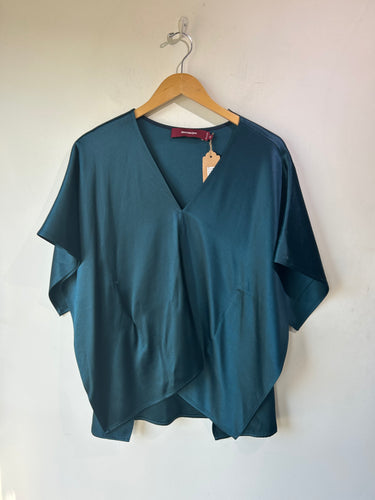 Sies Marjan Teal Silk Top