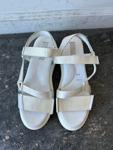 Suzanne Rae White Platform Sandals