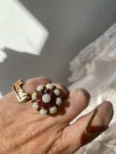 Antique Georgian 18k Opal & Ruby Ring