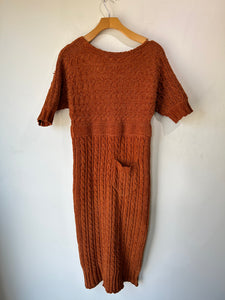 Sayaka Davis Rust Chenille Knit Dress