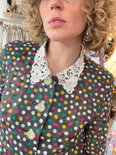 Vintage Alta Mode My Robe Polka Dot Blouse