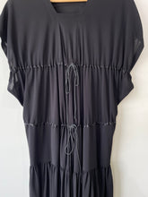 Alaia Black Loose Rayon Dress