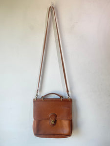 Vintage Coach Cognac Brown Top Handle Bag