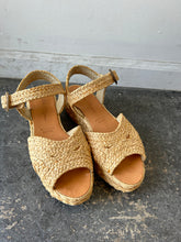 Robert Clergerie Woven Wicker Wedge Sandals