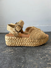 Robert Clergerie Woven Wicker Wedge Sandals