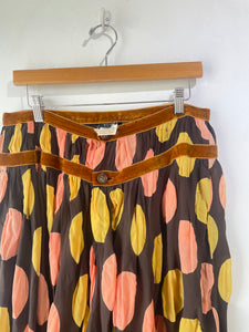 Vintage Y’s Yohji Yamamto Brown Polka Dot Silk Skirt