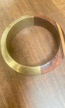 Vintage Wood & Brass Bracelet