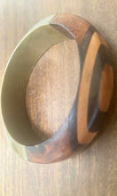 Vintage Wood & Brass Bracelet