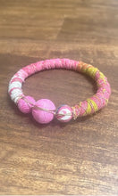 Pink Cloth & Twine Bracelet