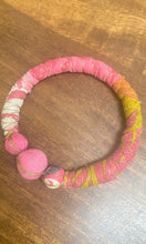 Pink Cloth & Twine Bracelet