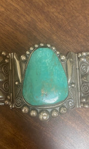 Vintage Turquoise & Silver Taxco Bracelet