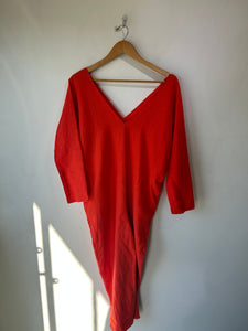 Rachel Craven Bright Red Linen Jumpsuit