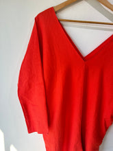 Rachel Craven Bright Red Linen Jumpsuit