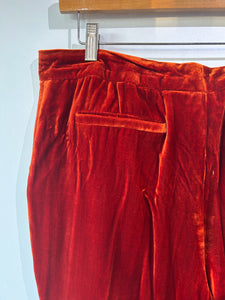 Anne Klein Rust Orange Velvet Pants
