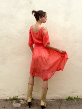 Electric Feathers Silk Organza Dress