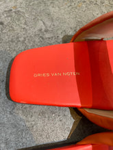 Dries van Noten Orange Leather Strappy Sandals