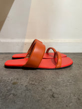 Dries van Noten Orange Leather Strappy Sandals