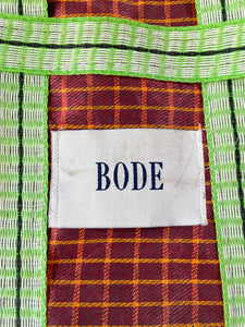 Bode Red & Green Checkered Market Bag