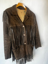 Vintage Brown Suede Jacket with Cowboy Lining