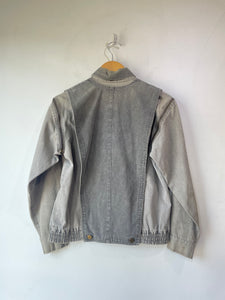 Vintage Gray Utility Multi-Zipper Jacket