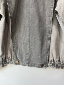 Vintage Gray Utility Multi-Zipper Jacket