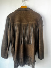 Vintage Brown Suede Jacket with Cowboy Lining