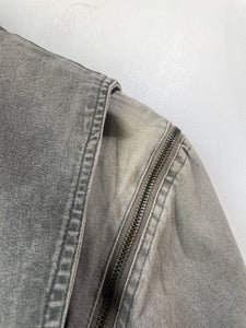 Vintage Gray Utility Multi-Zipper Jacket