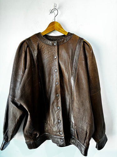 Vakko Brown Leather Jacket