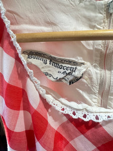 Vintage Young and Innocent Red and White Picnic Dress