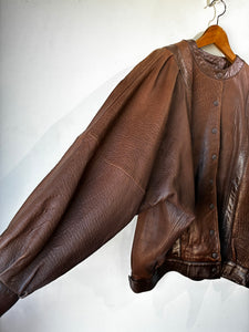 Vakko Brown Leather Jacket