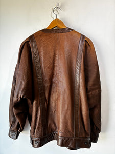 Vakko Brown Leather Jacket