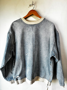 Handmade Japanese Distressed Denim Sweatshirt