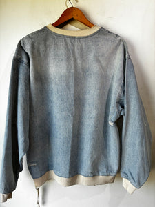 Handmade Japanese Distressed Denim Sweatshirt