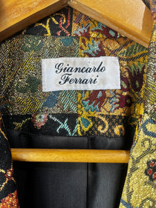 Giancarlo Ferrari Gold Brocade Blazer