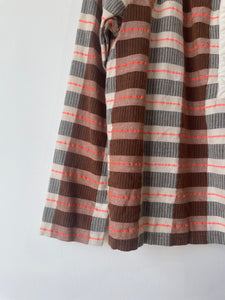 Ace & Jig Brown Orange Plaid Blouse