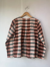 Ace & Jig Brown Orange Plaid Blouse