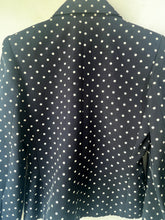 YSL Yves Saint Laurent Navy Polka Dot Blazer