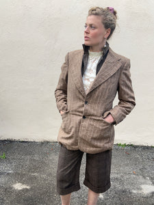 Vintage Givenchy Brown Wool Striped Jacket