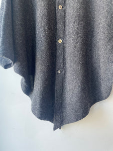 Vintage Comme des Garcon Black Wool Knit Poncho Sweater