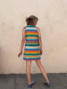Moschino Multi-Color Striped Sleeveless Dress Sold As-Is