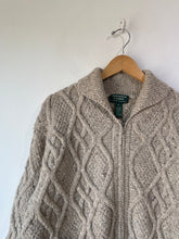 Vintage Ralph Lauren Oatmeal Cable-knit Cardigan