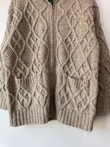 Vintage Ralph Lauren Oatmeal Cable-knit Cardigan