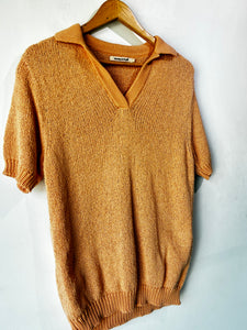 Misha & Puff Peach Short Sleeve Sweater