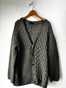 Tim Hamilton Grey Two-Ply Cardigan